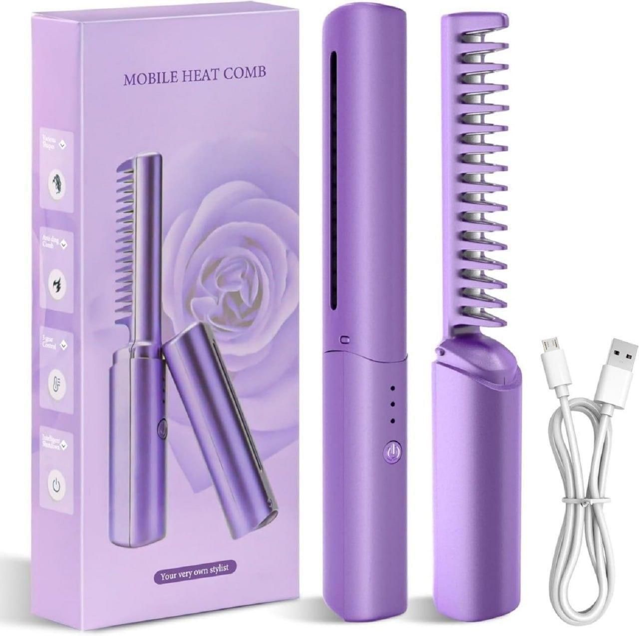 Meneflix Cordless Mini Hair Straightener Comb